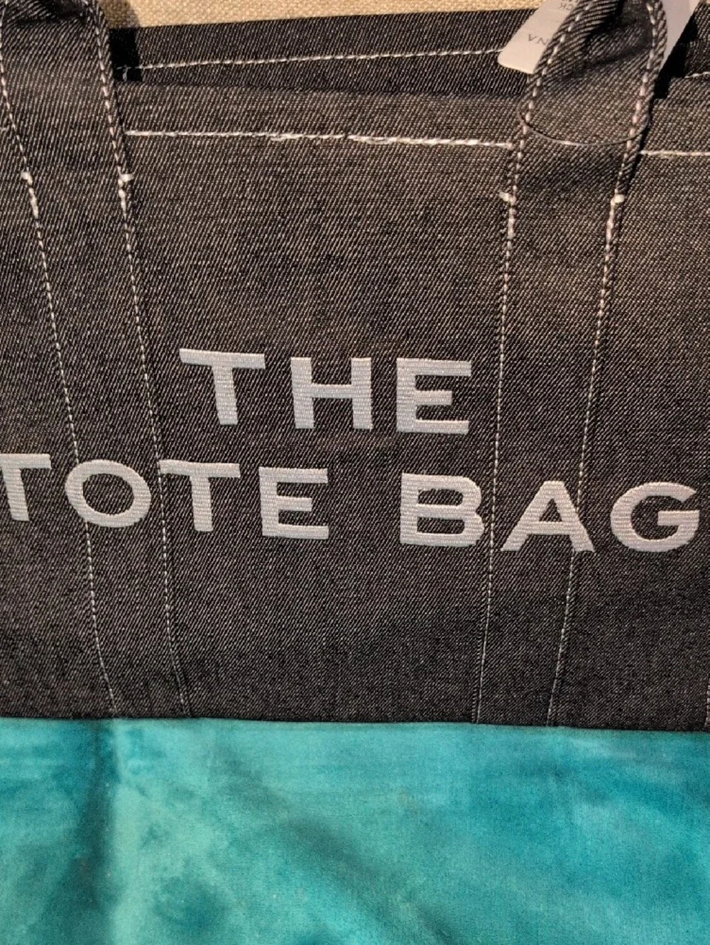 Black Canvas 'The Tote Bag' Tote With Crossbody Strap - NWT